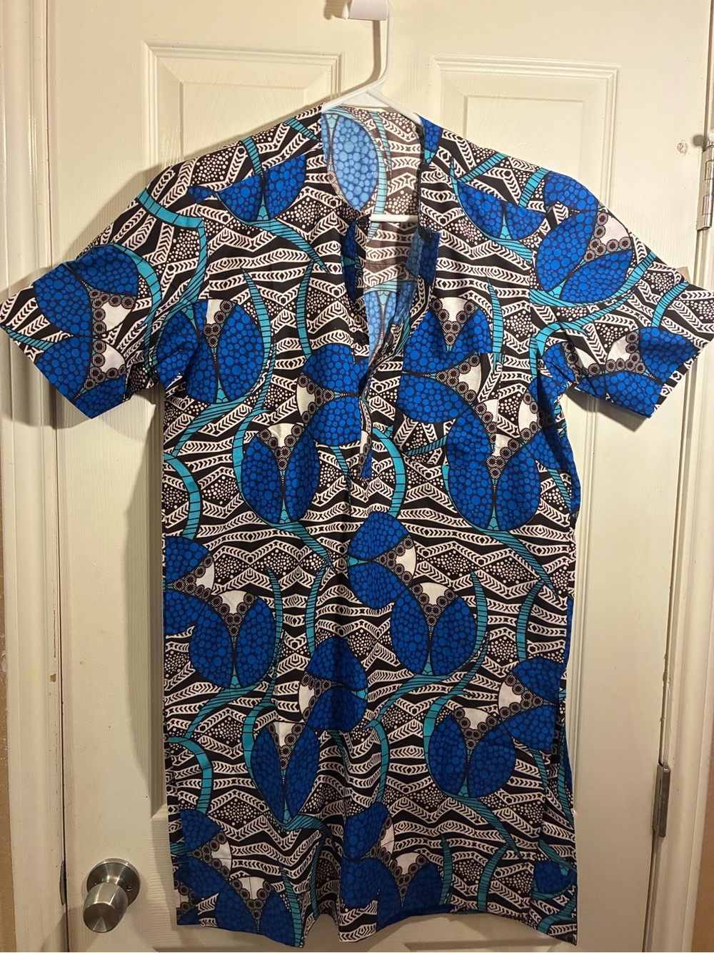 New Ankara African men’s dashiki casual shirt size small